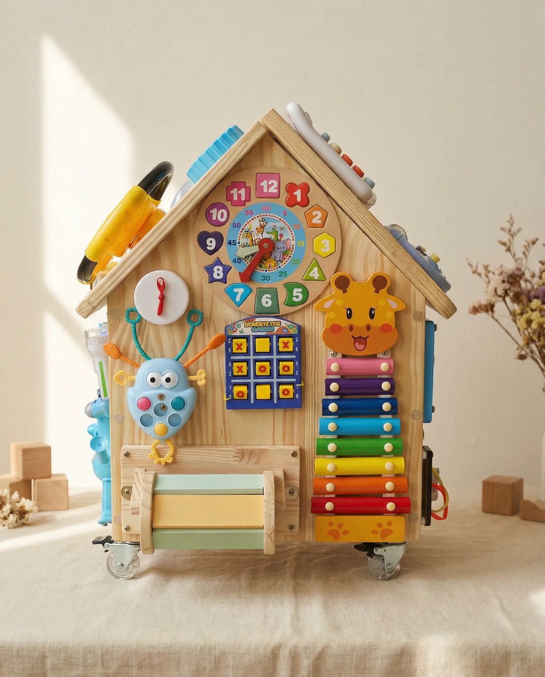 Casinha Sensorial Baú (c/ porta brinquedos)