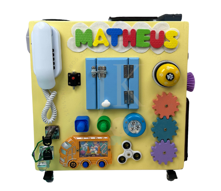Cubo Montessori Gigante c/ Rodinhas (35 atividades)
