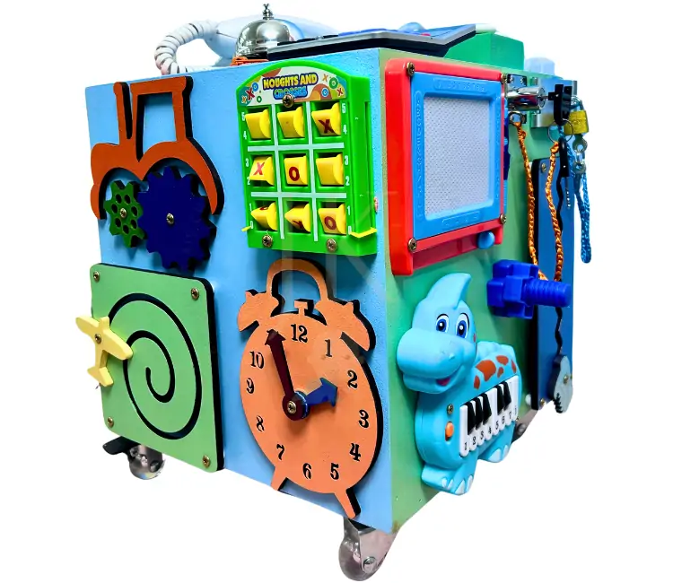 Cubo Sensorial Grande com Rodinhas