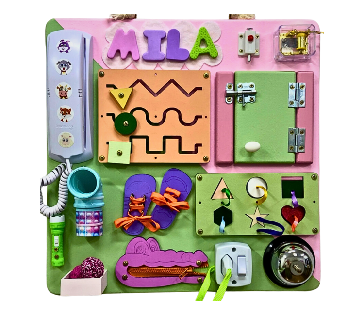 Painel Montessori Feminino - 45x45cm